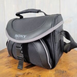 Sony LCS-X20 Camera Bag Unisex Small Black Padded Shoulder Strap Case